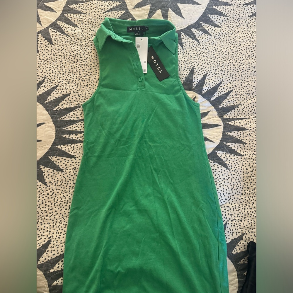 Motel Jeeta Sleeveless Mini Polo Dress - Size M